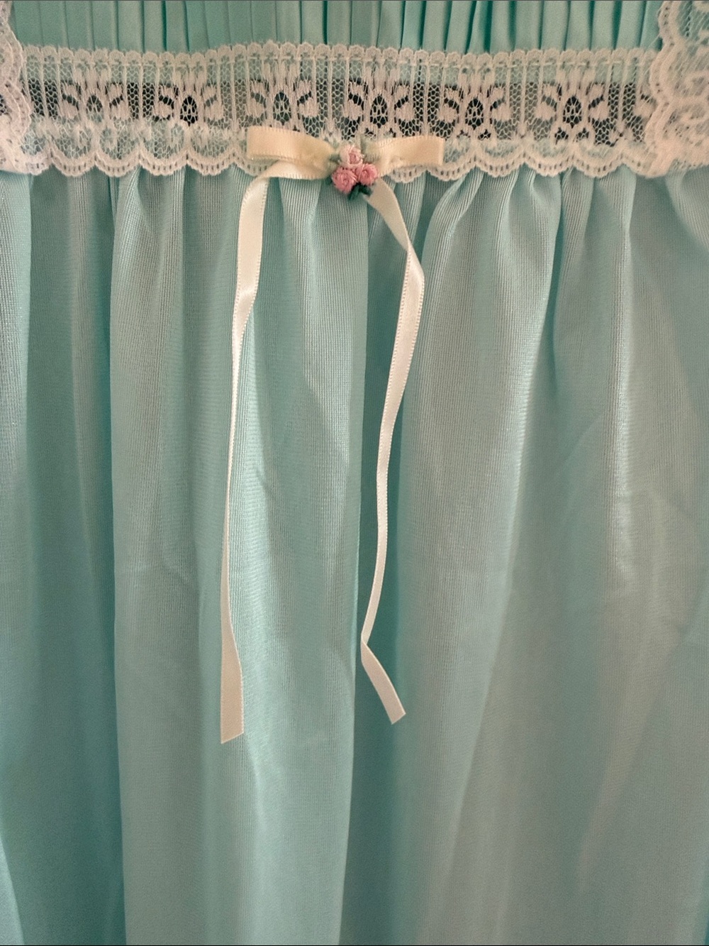 Vintage Long Nightgown, Sleep Dress Dollette, Coquette Cottagecore Granny Gown - Picture 9 of 11